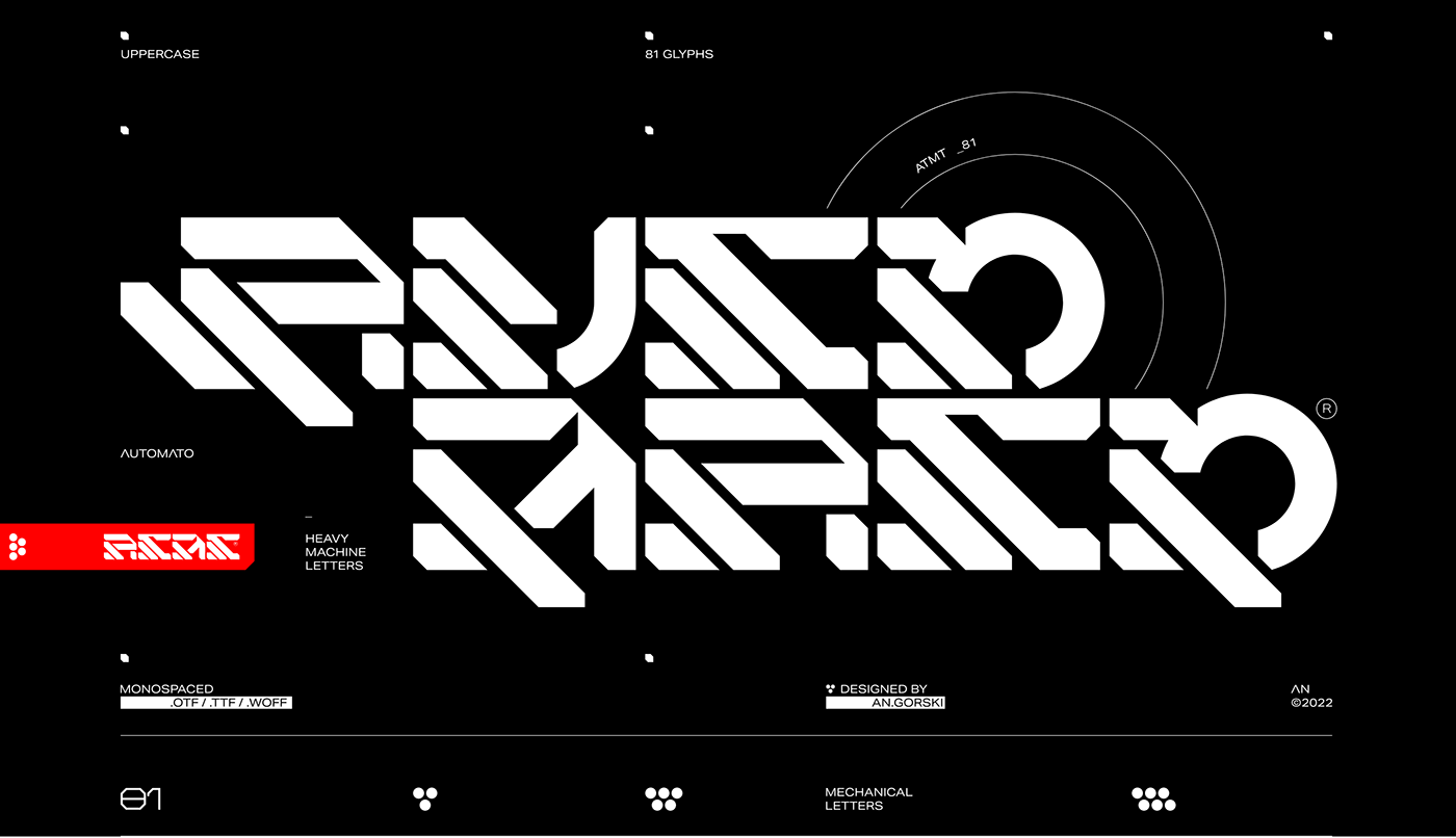 automato cyber Cyberpunk display font font futuristic futuristic font Typeface typo typography  