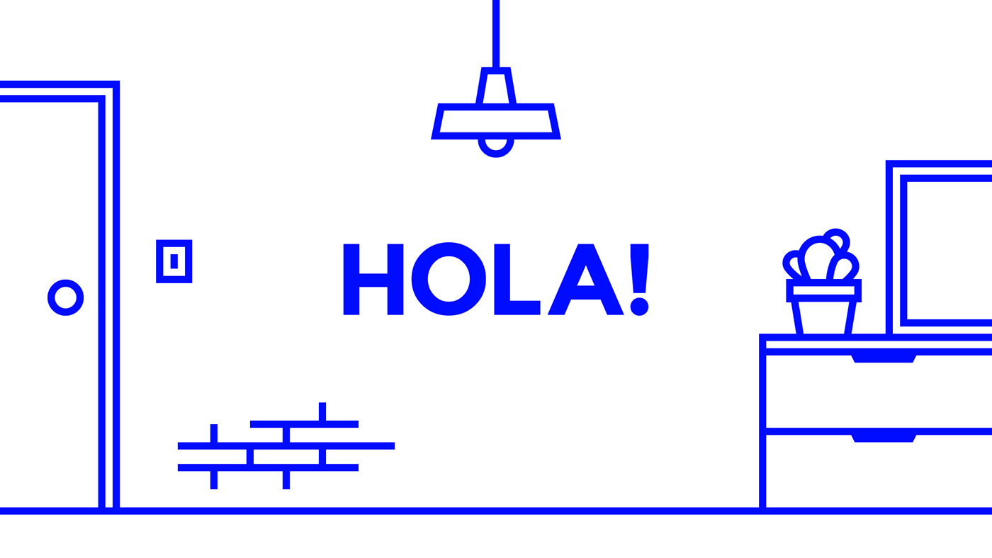 Neighbours apartment Plant door welcome MOVING card Interior home hello hallo hola Lamp cactus brick