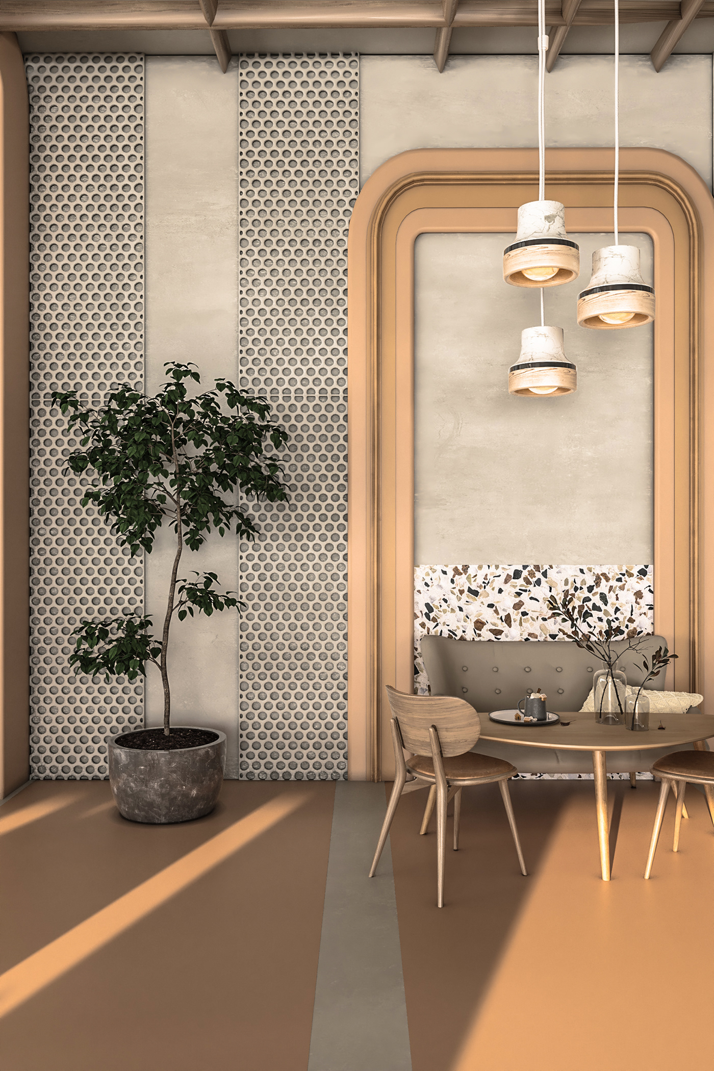 architecture chair Interior interior design  minimal modern Render restaurant visualization vray