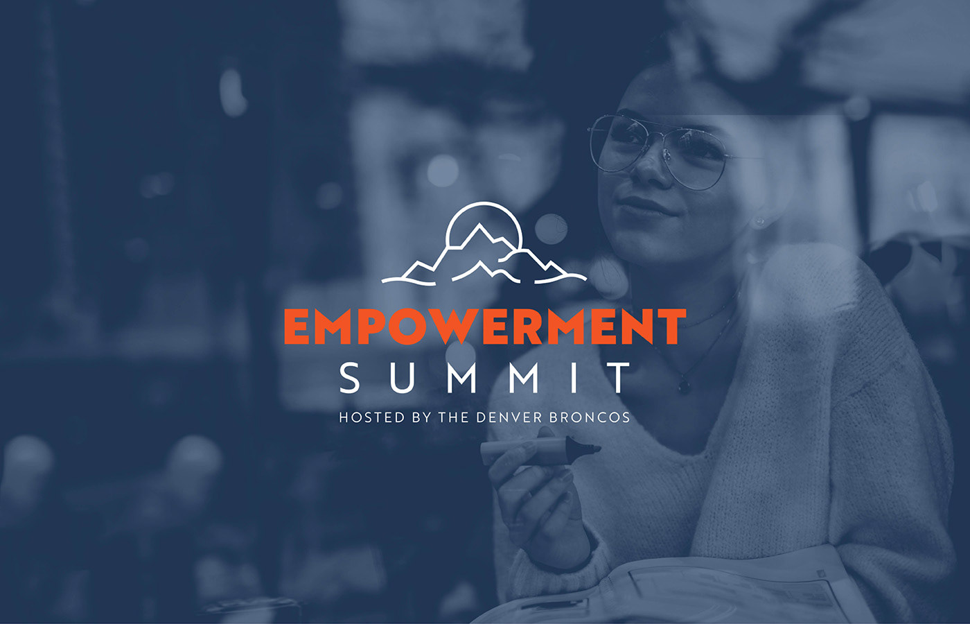 Logo Design empowerment summit women girls sports Education Denver Broncos Colorado denver
