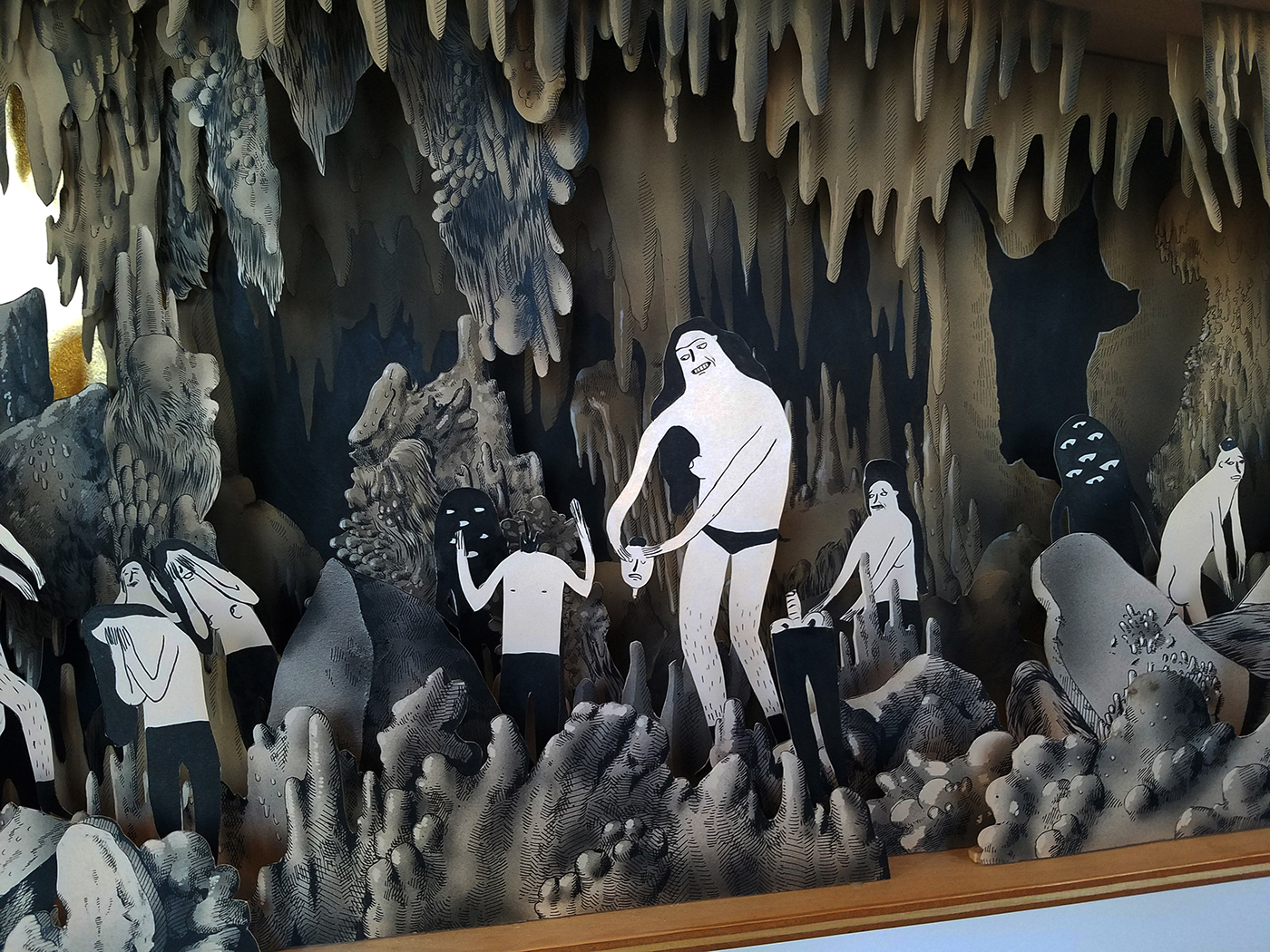 ILLUSTRATION  Drawing  painting   fantastic Diorama violence nightmare Sisters sculpture boston