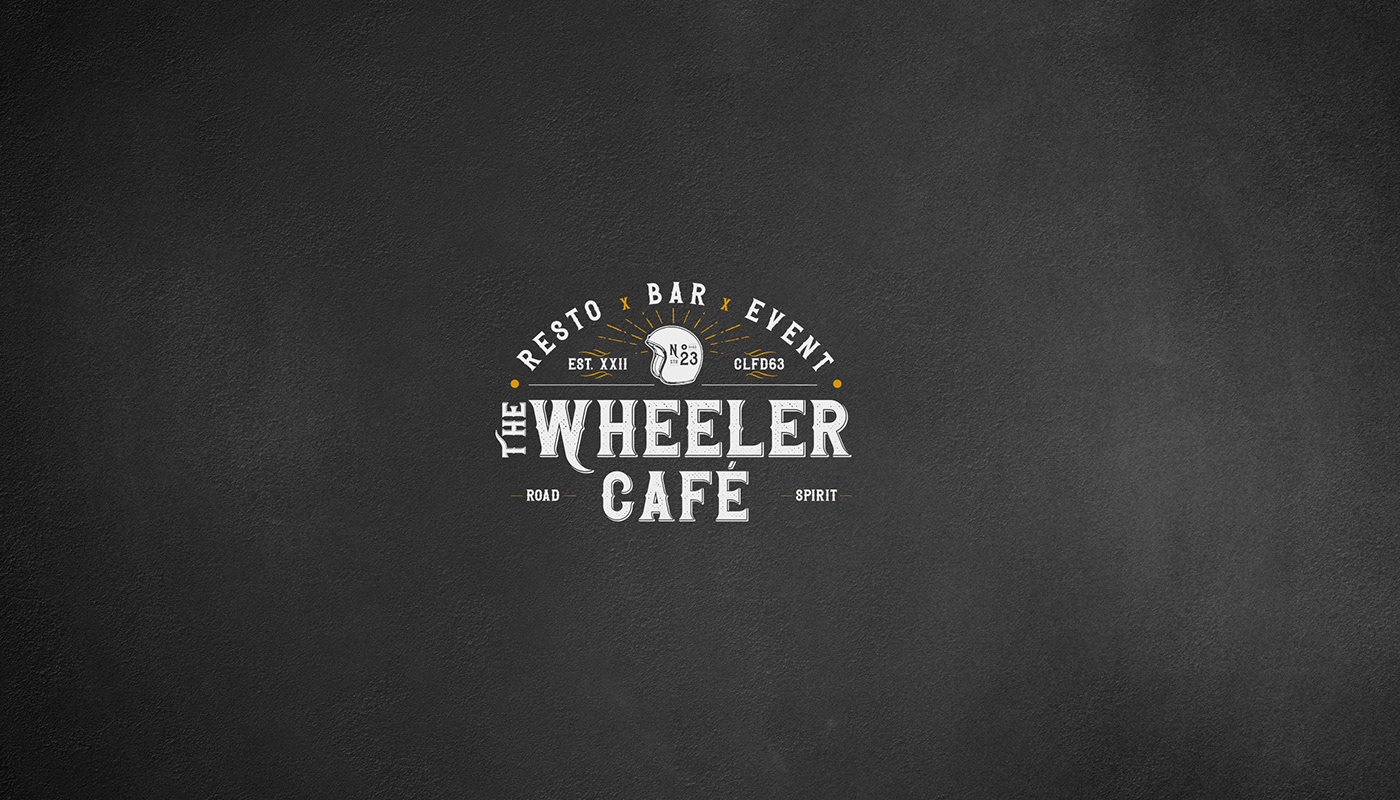 bar Bike brand identity Food  Harley Davidson Logo Design motorbike motorcycle restaurant visual identity