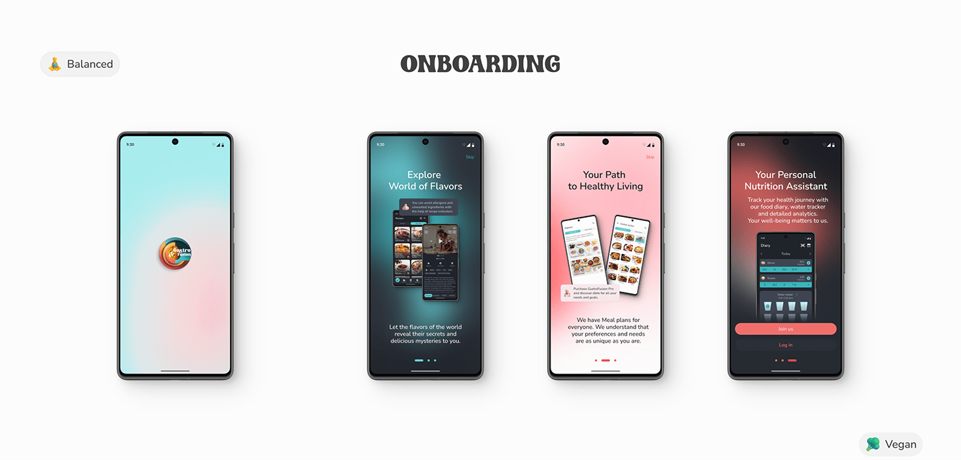Mobile app UI/UX user experience healthy food material design ios cooking recipes Food  Case Study