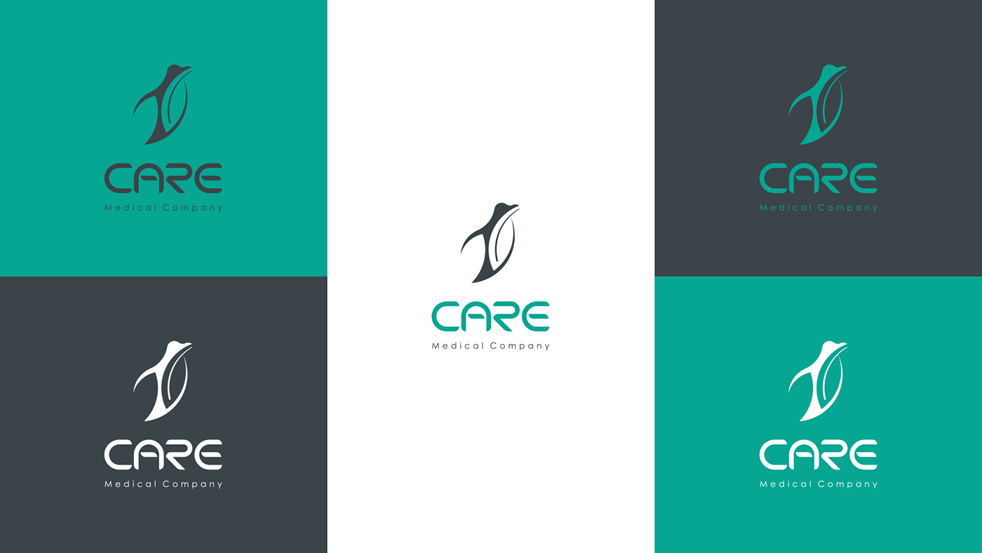 brand care design discoveryad30 logo medical pictogram simply social typo