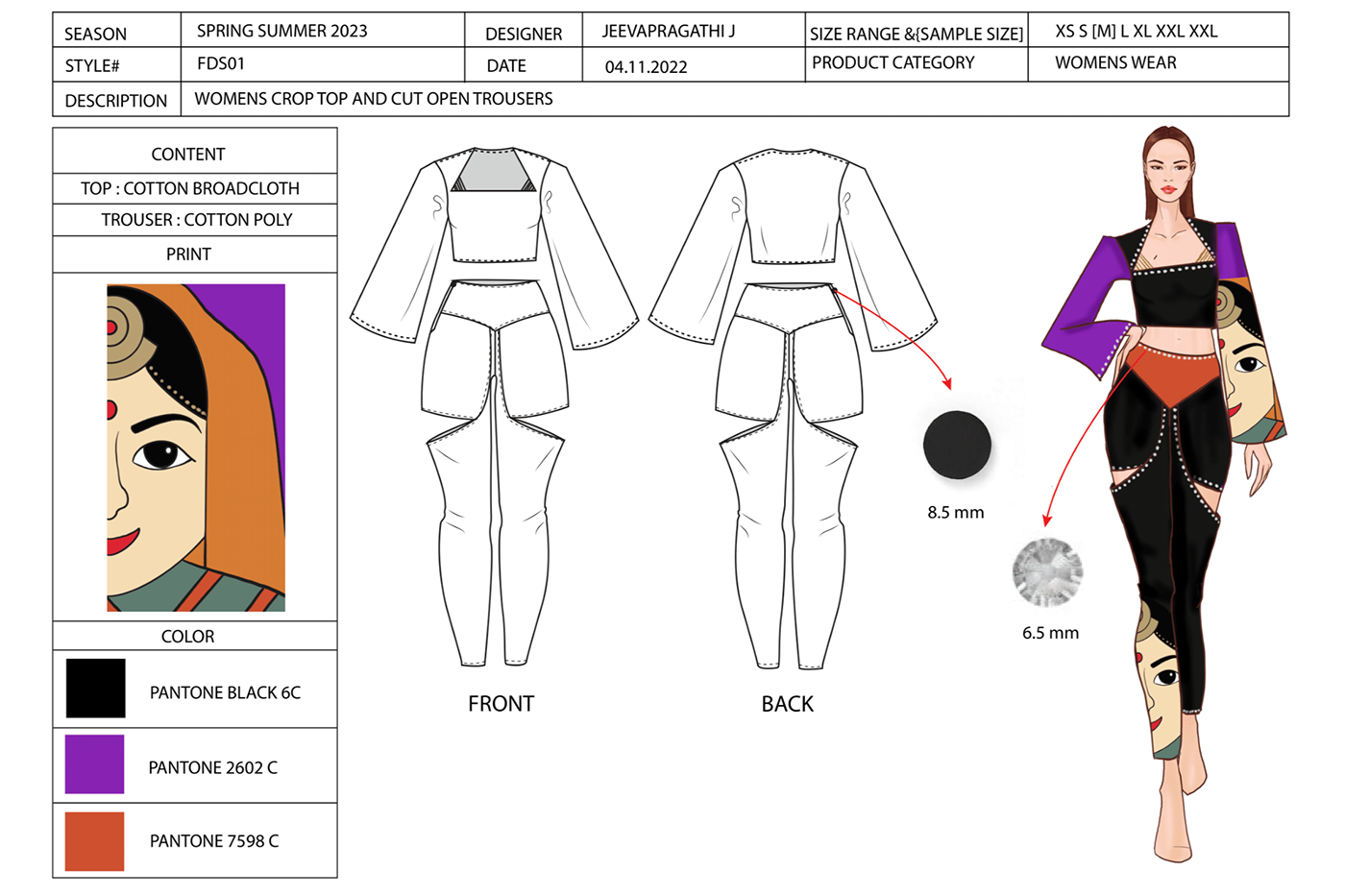 #Fashion #NIFT Procreate Illustrator NID streetwear costumedesign digital illustration #fashion design #pearlacademy