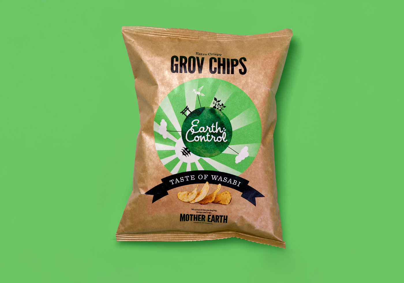handcooked chips earth control universe handcooked chips Minimalism simple iconic CRISPS