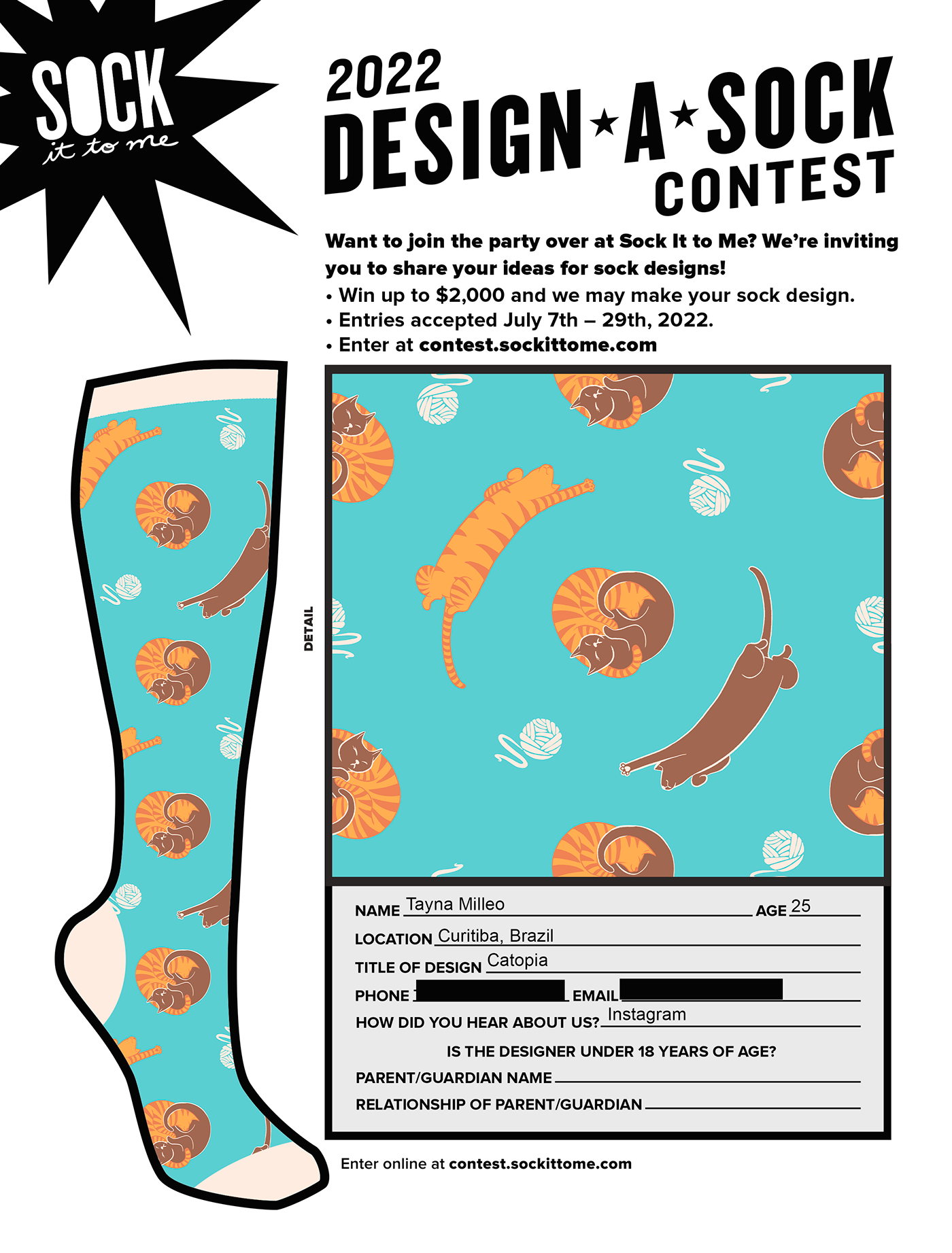 Cat Digital Art  Fashion  ILLUSTRATION  pattern print print design  sock design surface design textile
