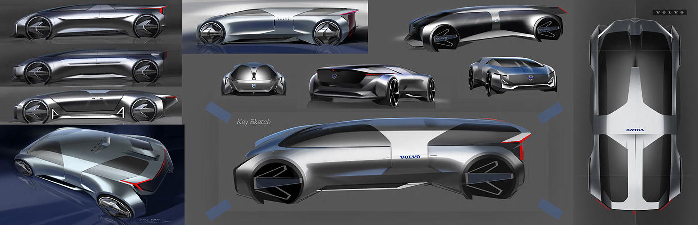 car cardesign concept design mobility Render sketch Volvo