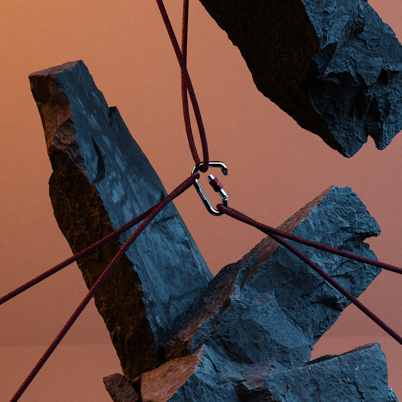 carabiner CGI sci-fi tech Gadget taitopia product visualization climbing climb mosqueton