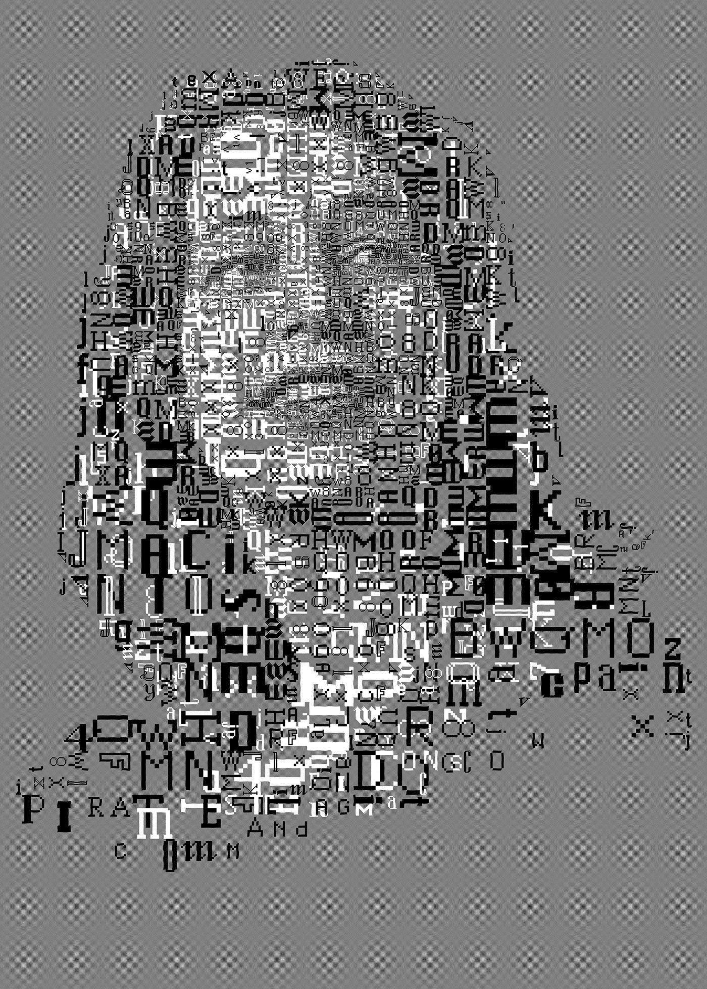 photomosaic Steve Jobs apple Macintosh lettering posters fonts History of computing cyberculture 80s black and white