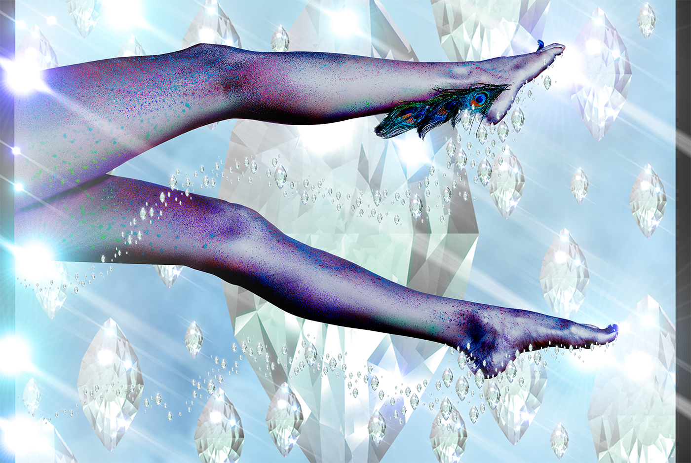 surrealist stockings dreamscape Elle Magazine