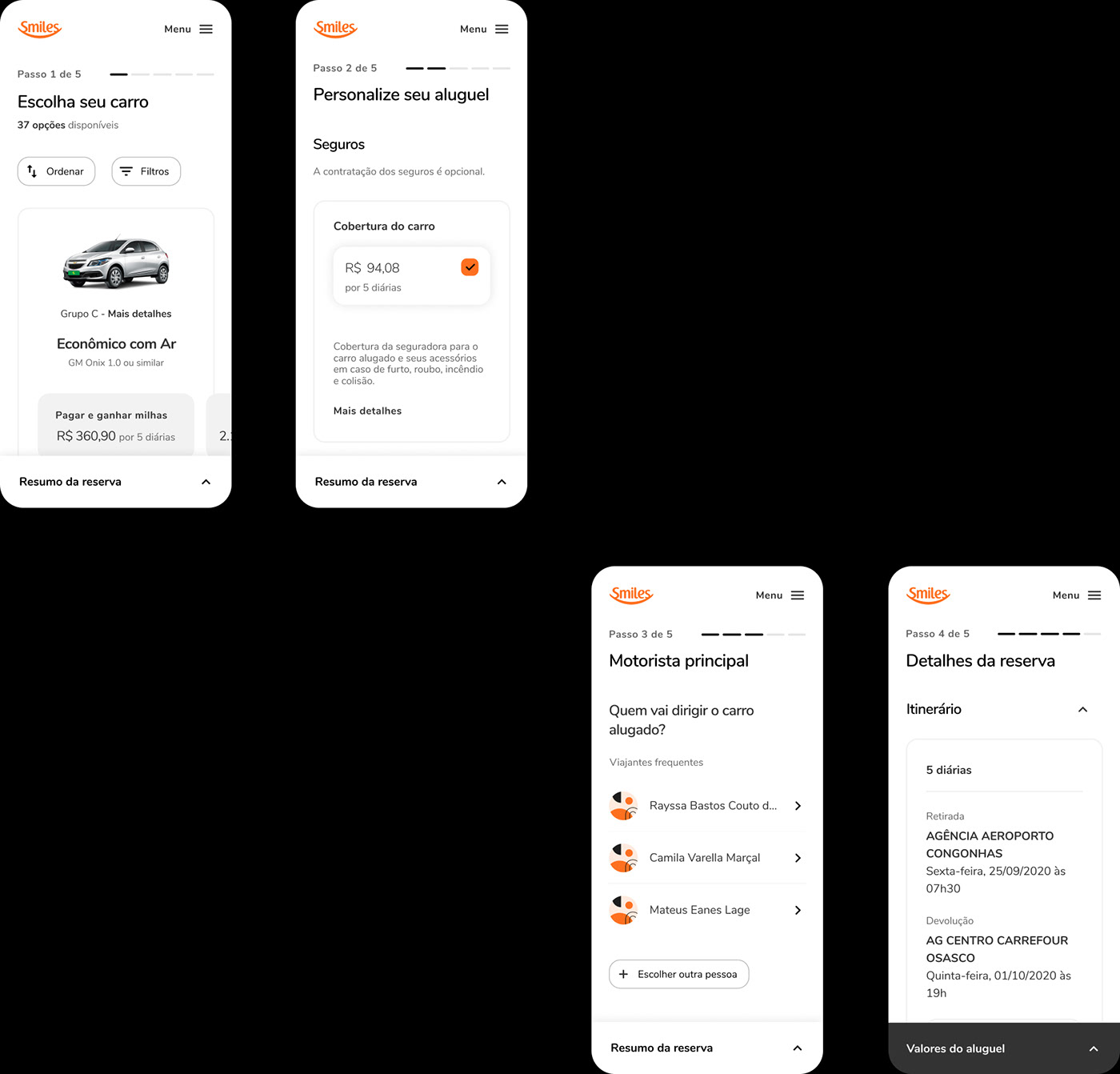 car Figma gold mobile mobile design Rent UI/UX user interface Web Website Design