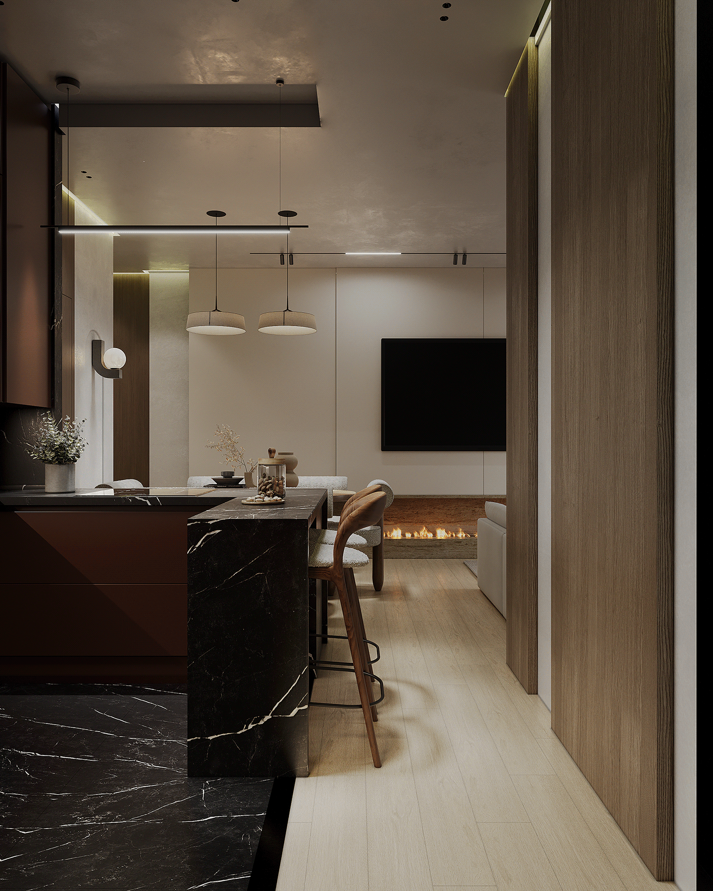 interior design  salon kitchen minimal bedroom dressing room dining dining room living room visualization