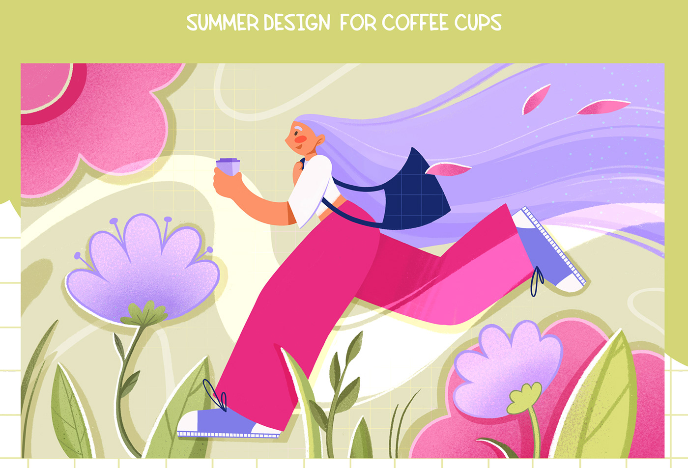 cartoon digital illustration Character design  flat design business Social media post coffeeshop cafe Character children