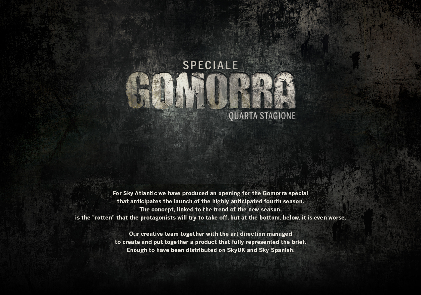 gomorra Opening Title frame SKY Closer promo tv show gomorrah