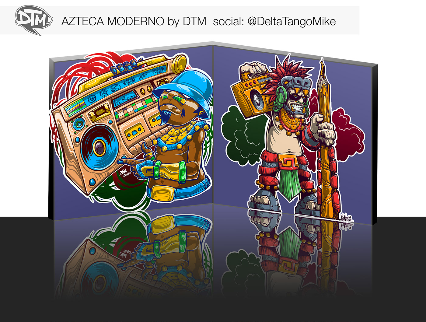 aztec Azteca azteca moderno ILLUSTRATION  Drawing  digital ipadpro Mexican chicano east los angeles