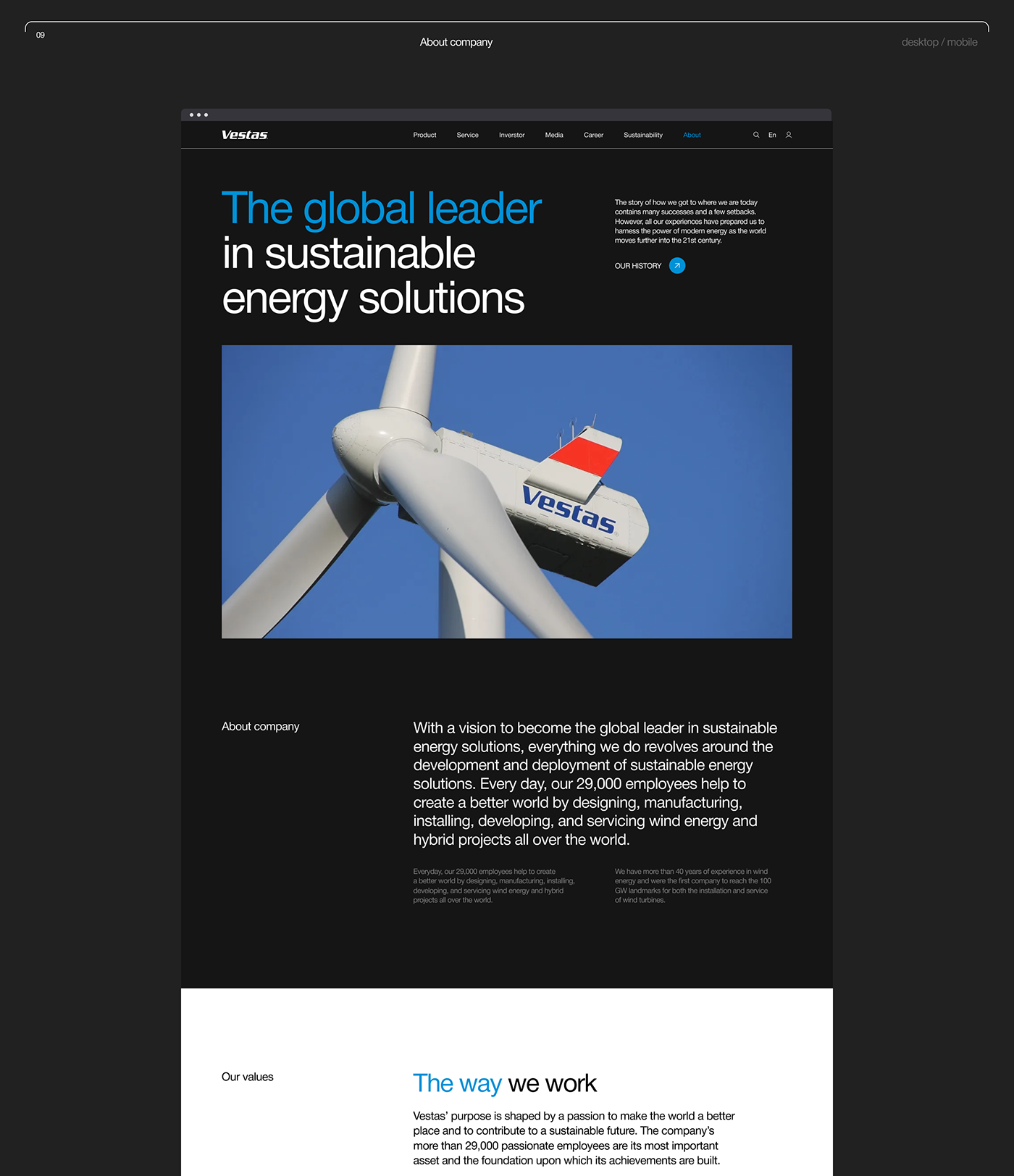 concept corporate energy redesign site UI UI/UX UX design Web Design  Website
