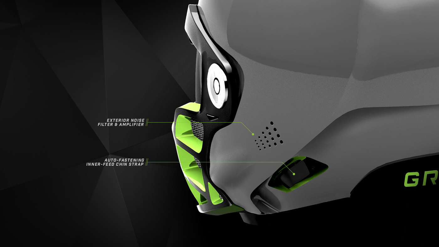 gridiron Helmet future product design  Wearable tech headwear nfl UI ux