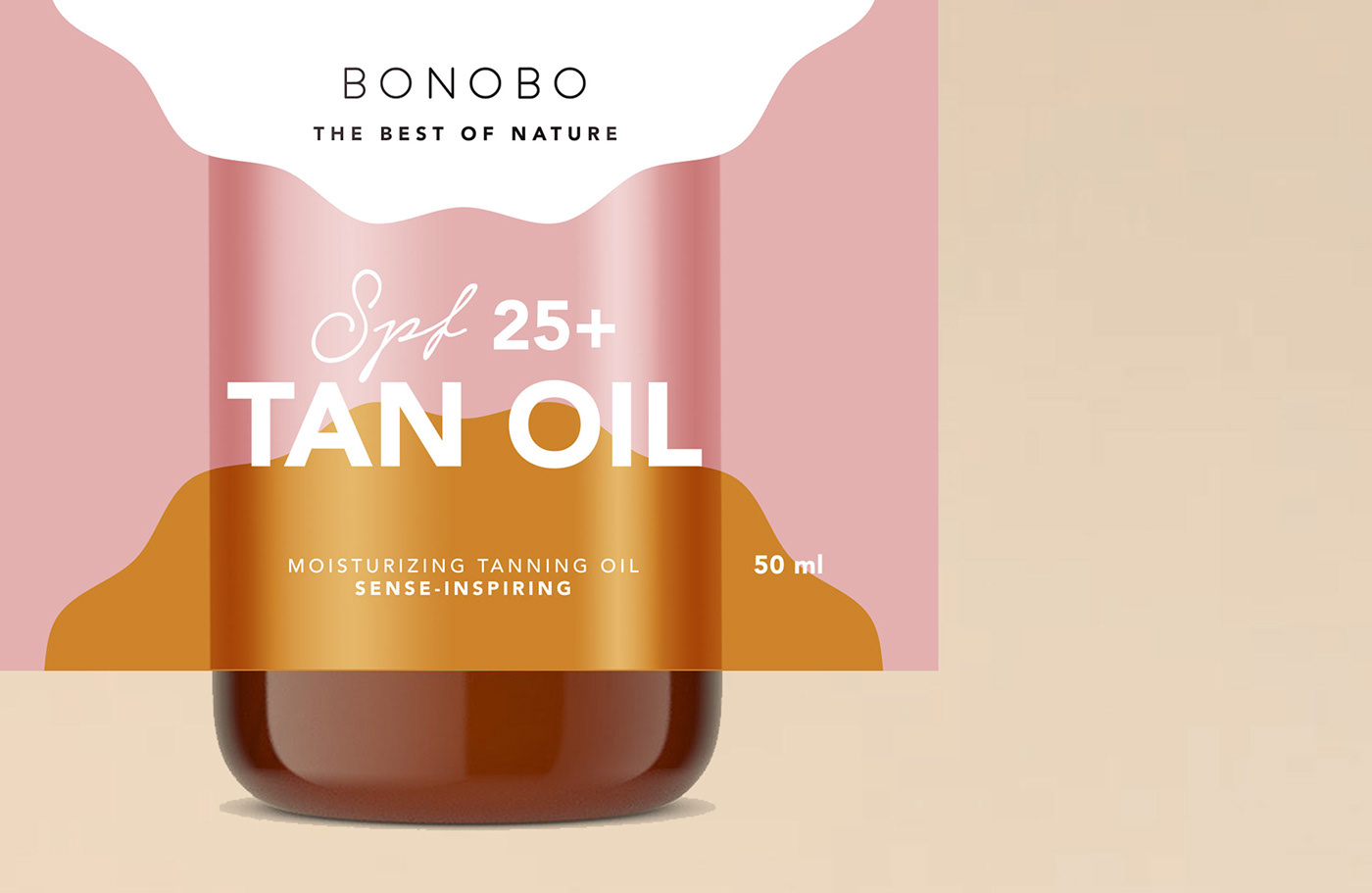 bonobo cosmetics eco Identity Design label design natural oil summer Sun vegan