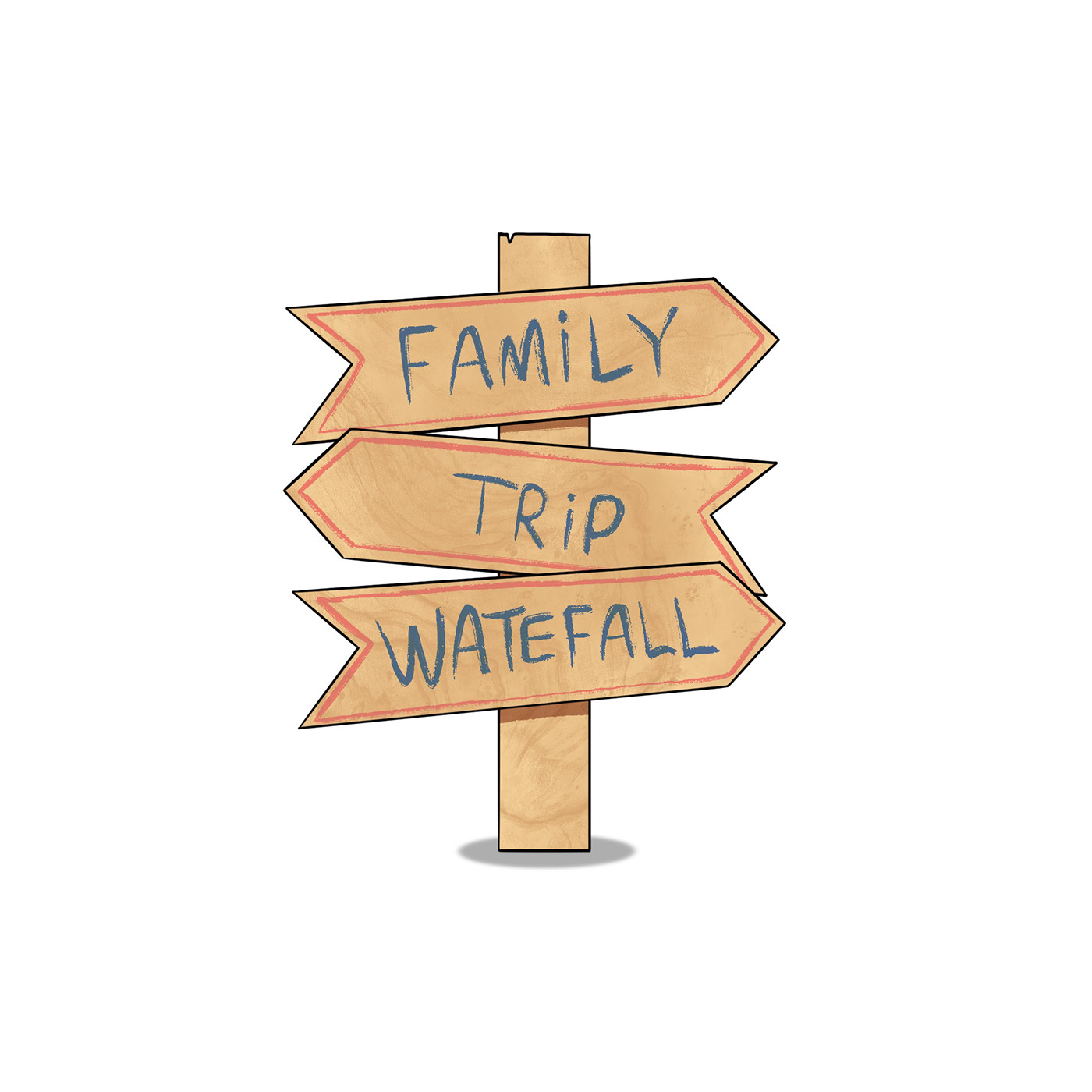 trip family ILLUSTRATION  design Advertising 