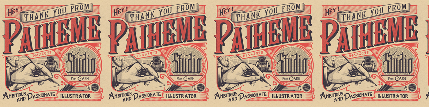 paiheme download japanese graphism typography   vintage Retro lettering template card vintage graphic design