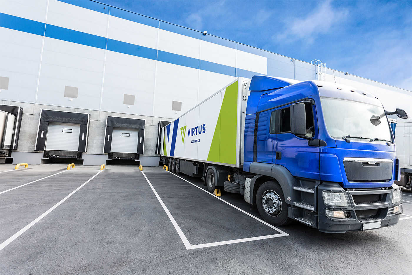 blue car company lime Logistics rebranding spedition transportation Truck