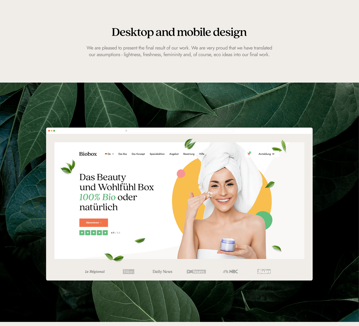 beauty bio cosmetics landing page product design  UI UI/UX ux Web Design  Website