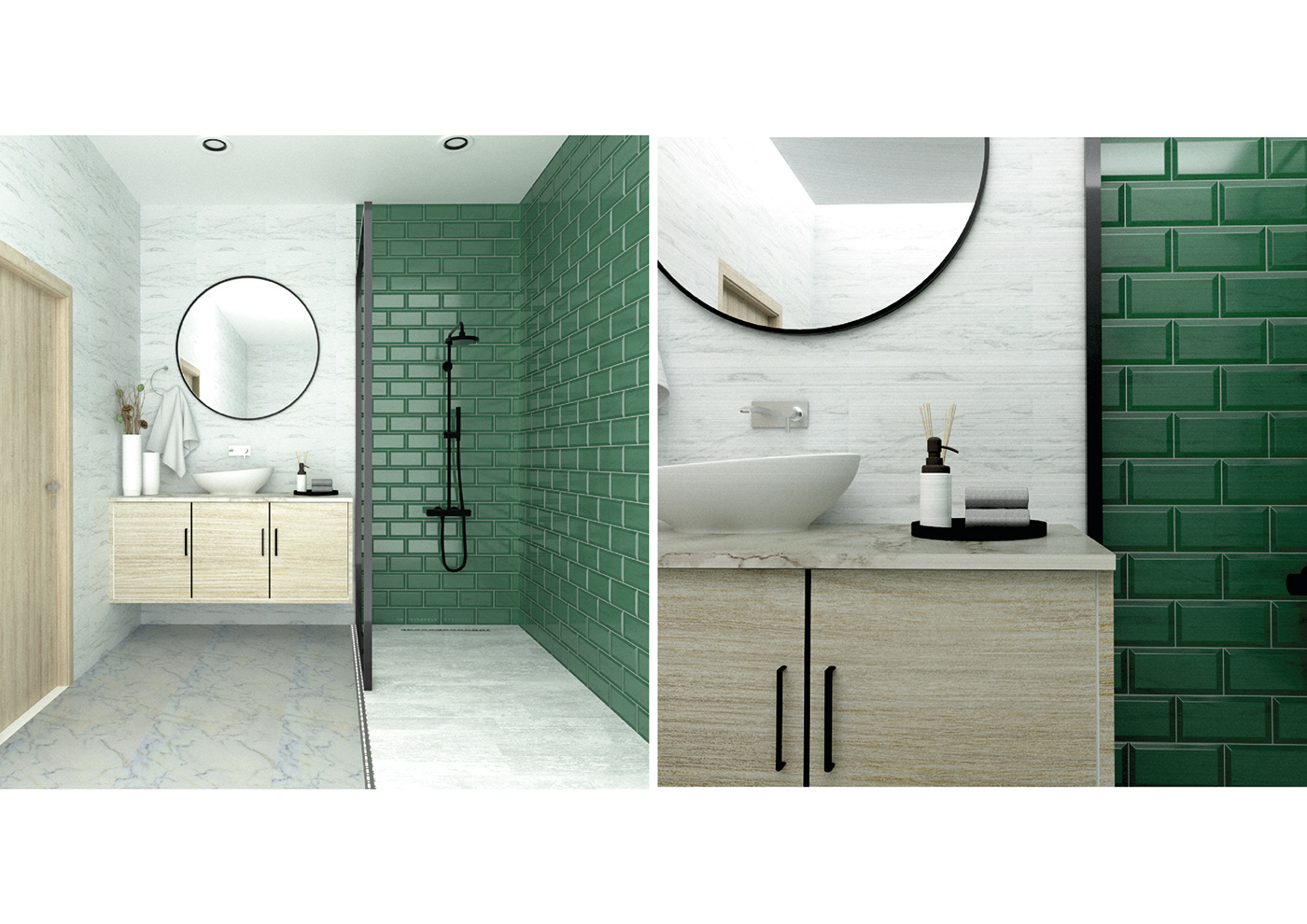 interior design  bathroom design green bathroom interior render homedecor bathroomdecor style moderne