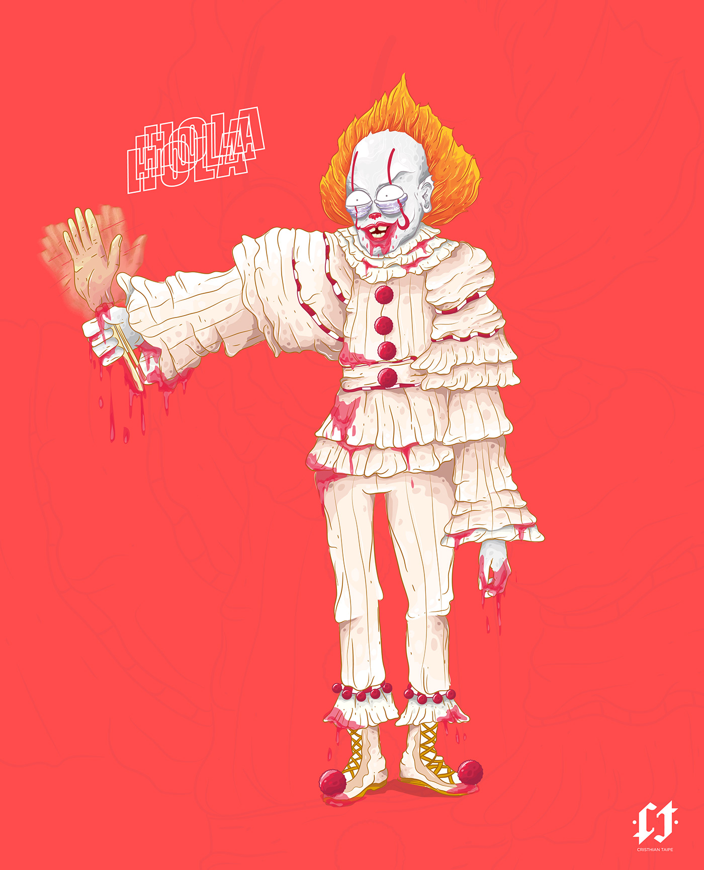 pennywise IT payaso eso pennywise illustration it illustration pennywise ilustración Illustrator Vectores