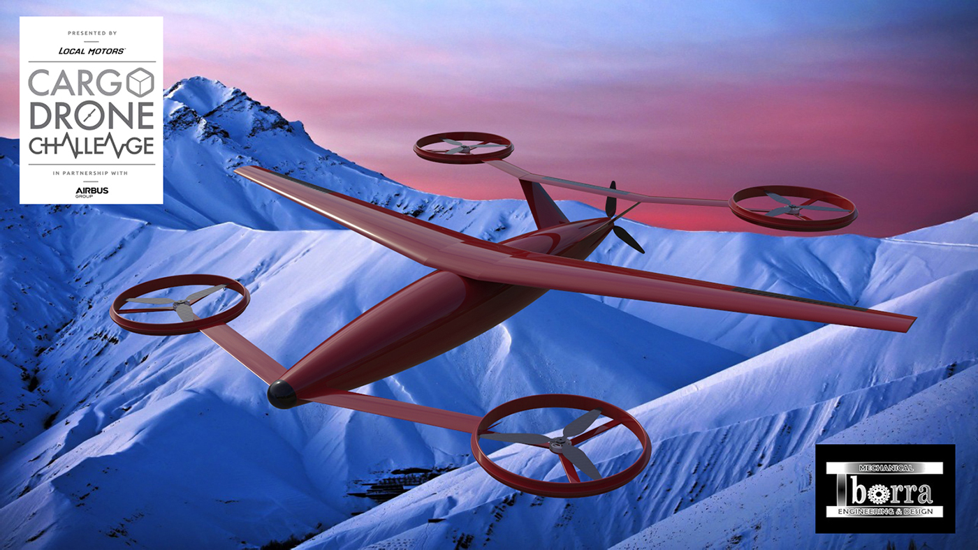 drone design Aerodynamics Engineering  rendering animation 