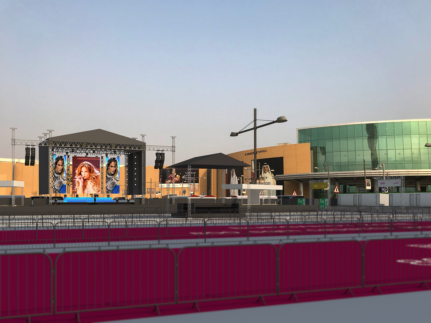 Concert stage Stage STAGE DESIGN 3ds max visualization Render 3D concert Qatar Brisbane
