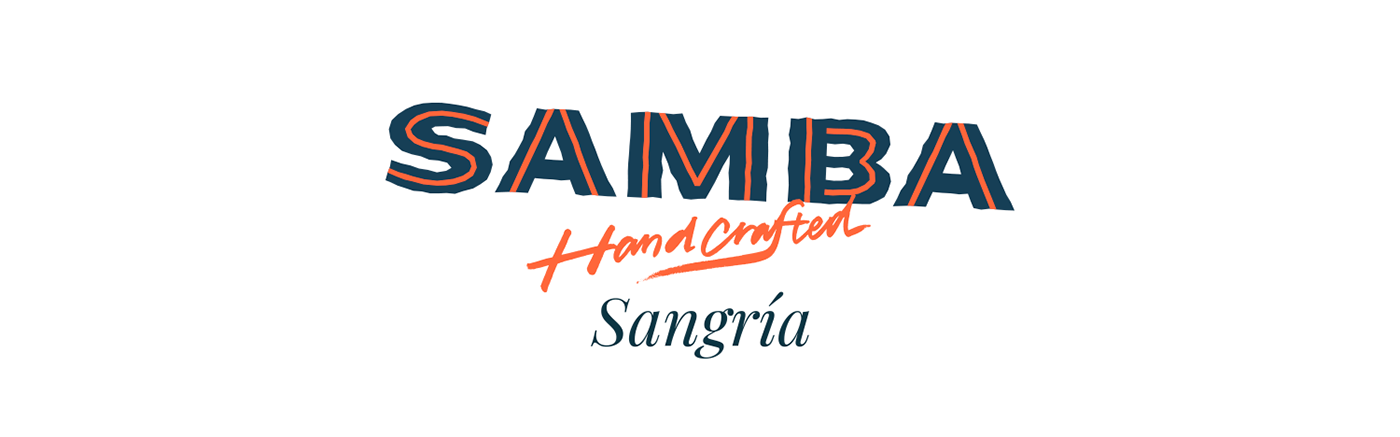 sangría can wine Brazil Custom Label Latin handmade craft logo