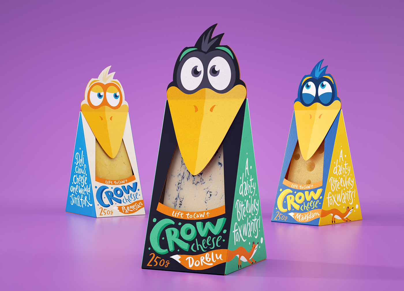 ILLUSTRATION  Packaging identity Cheese FOX crow