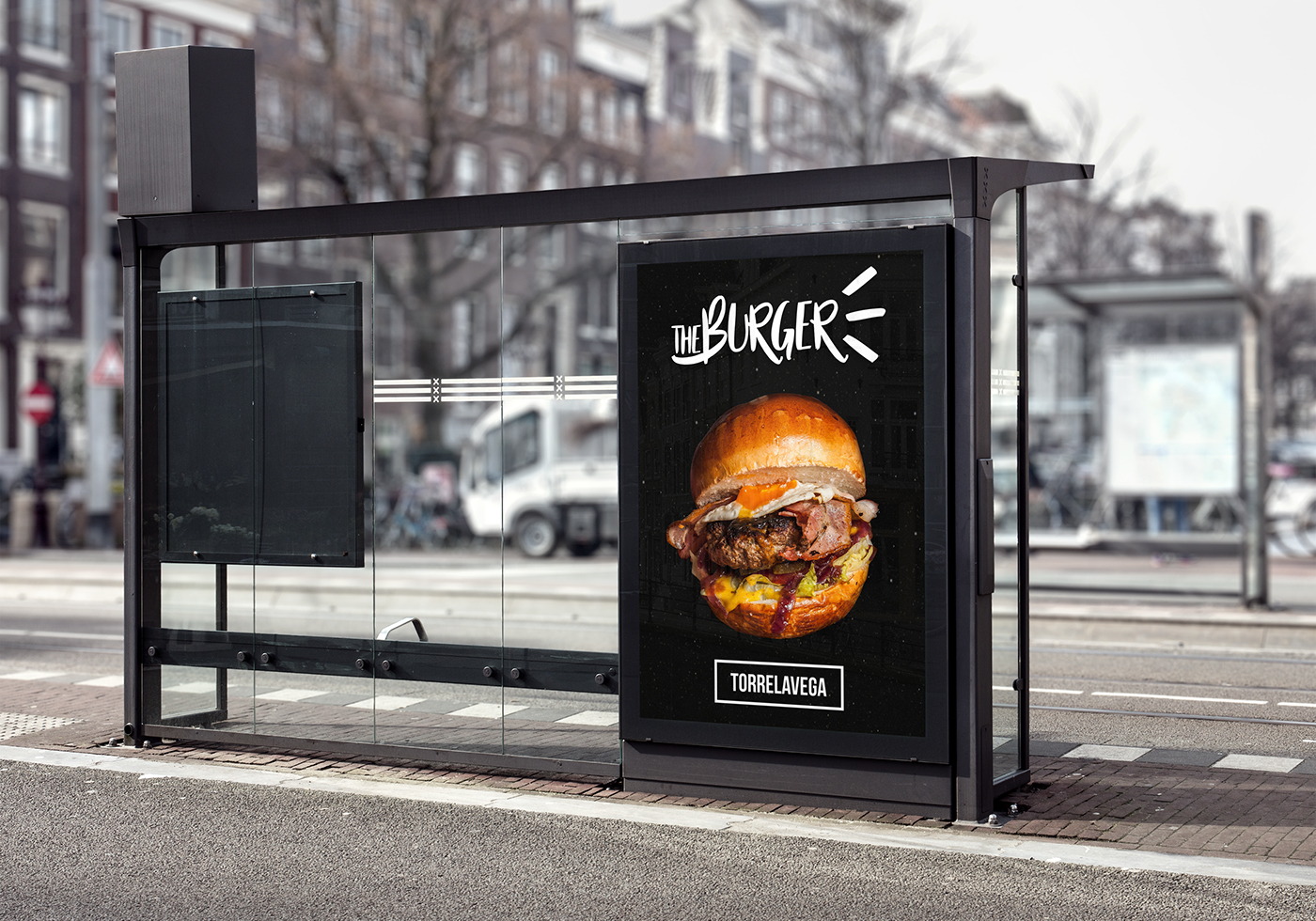 burger phoshop branding  Food  Fast food Illustrator