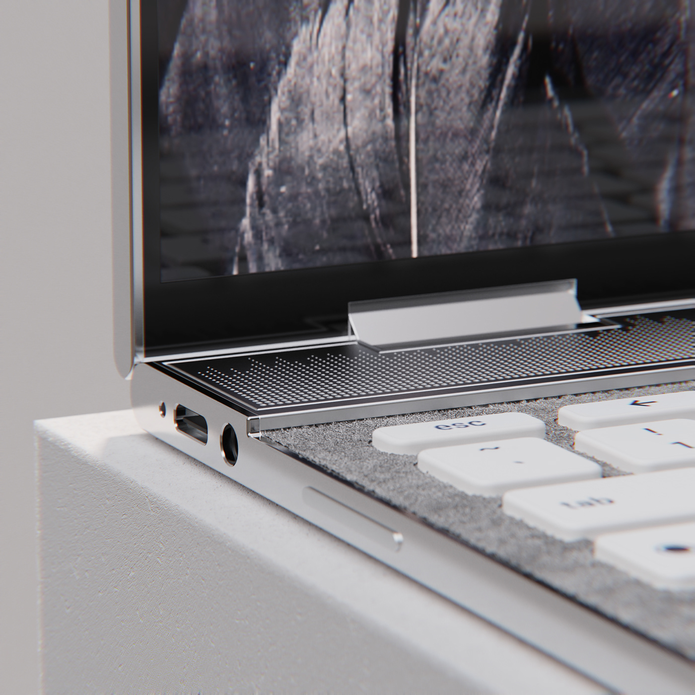 CGI consumer electronics design industrial design  Laptop portfolio product design  rendering speakers