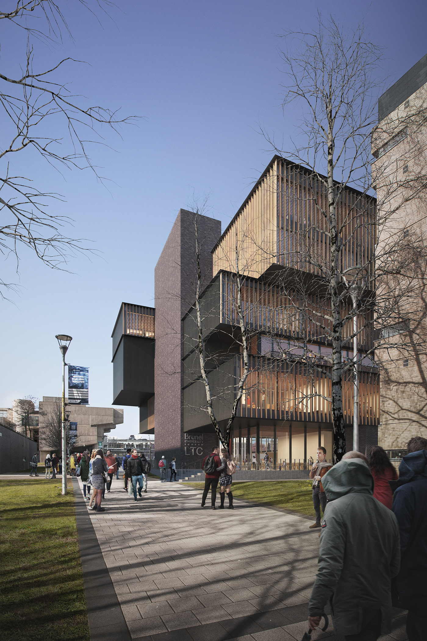 odonnel tuomey architects architecture library Brunel London United Kingdom UK visualization