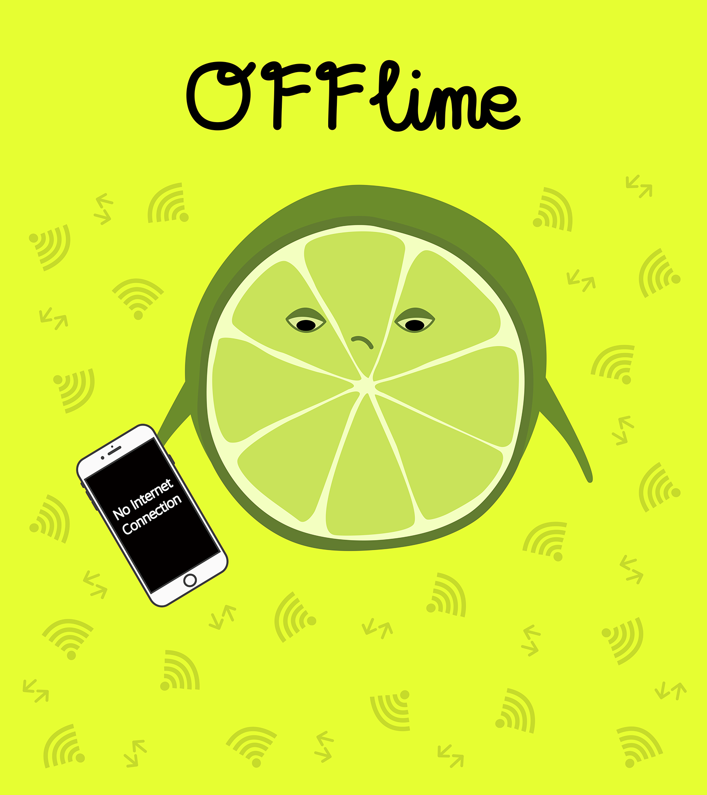 offline Internet lime funny ILLUSTRATION  poland polish iphone green Fruit