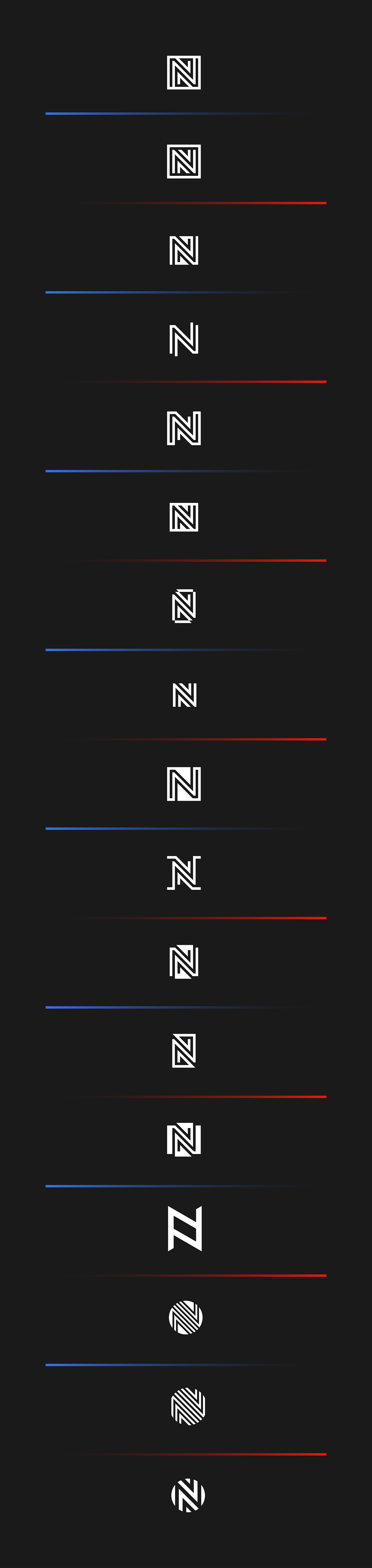 monogram Ñ letter alphabet logopoly black colorful Illustrator photoshop designer