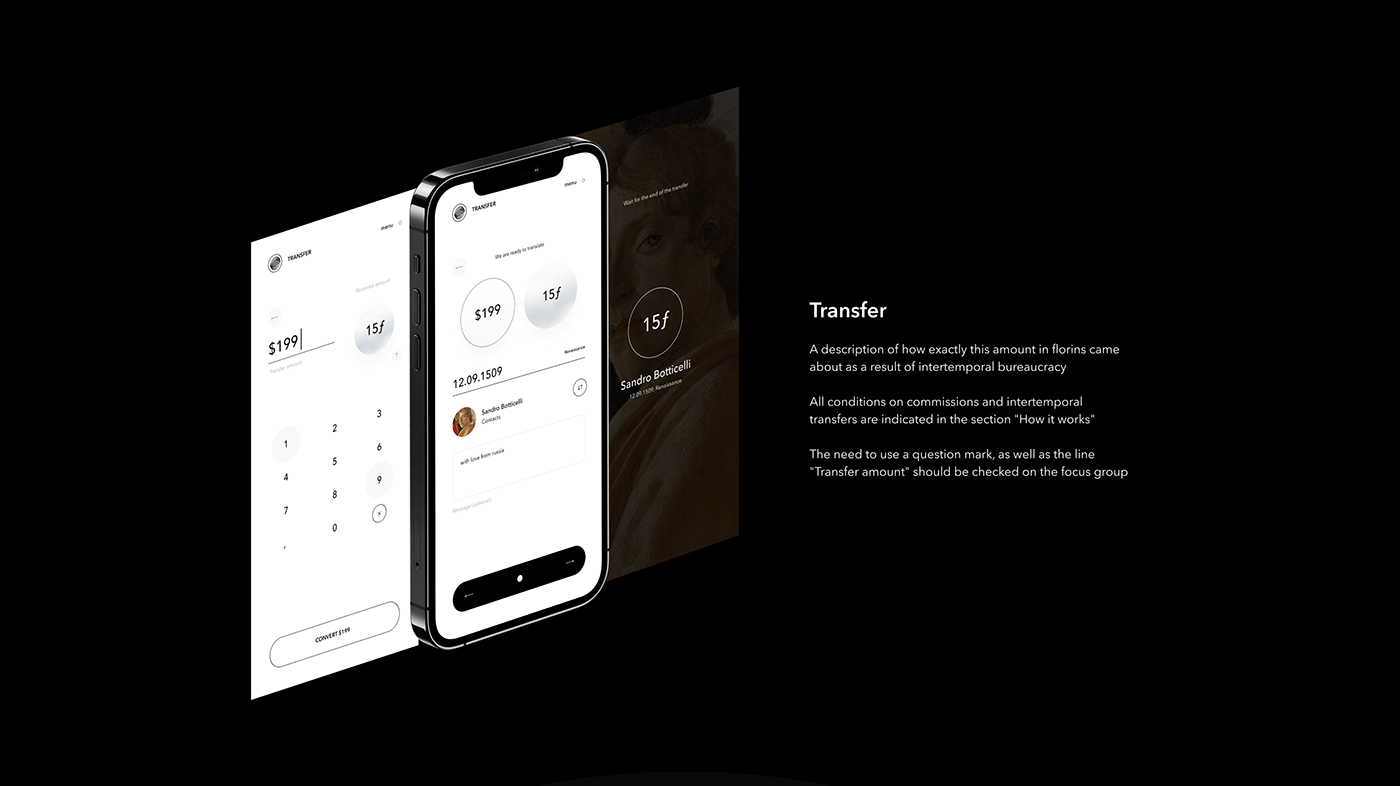 app apple banking black future minimal UI ux White concept