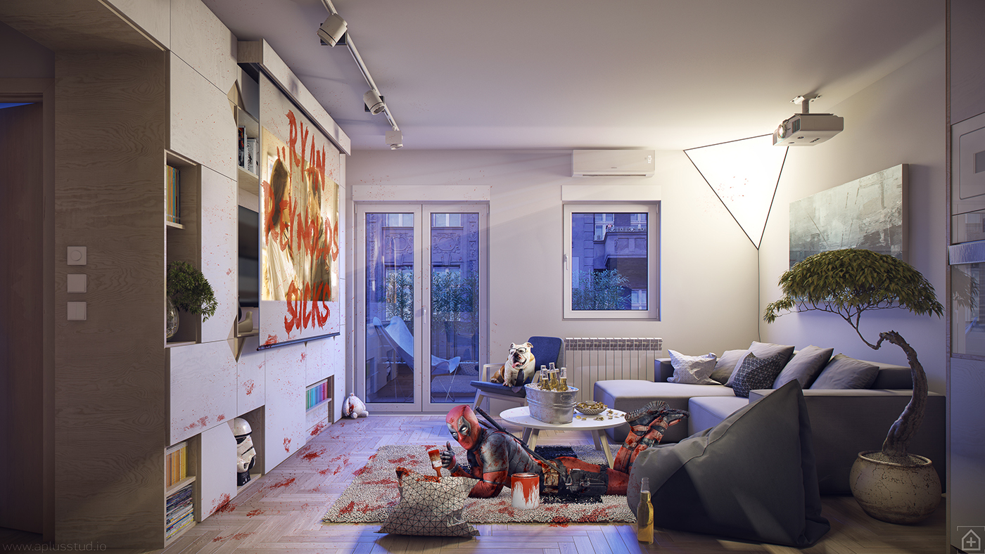 Interior design apartment belgrade architecture modern living archviz Render