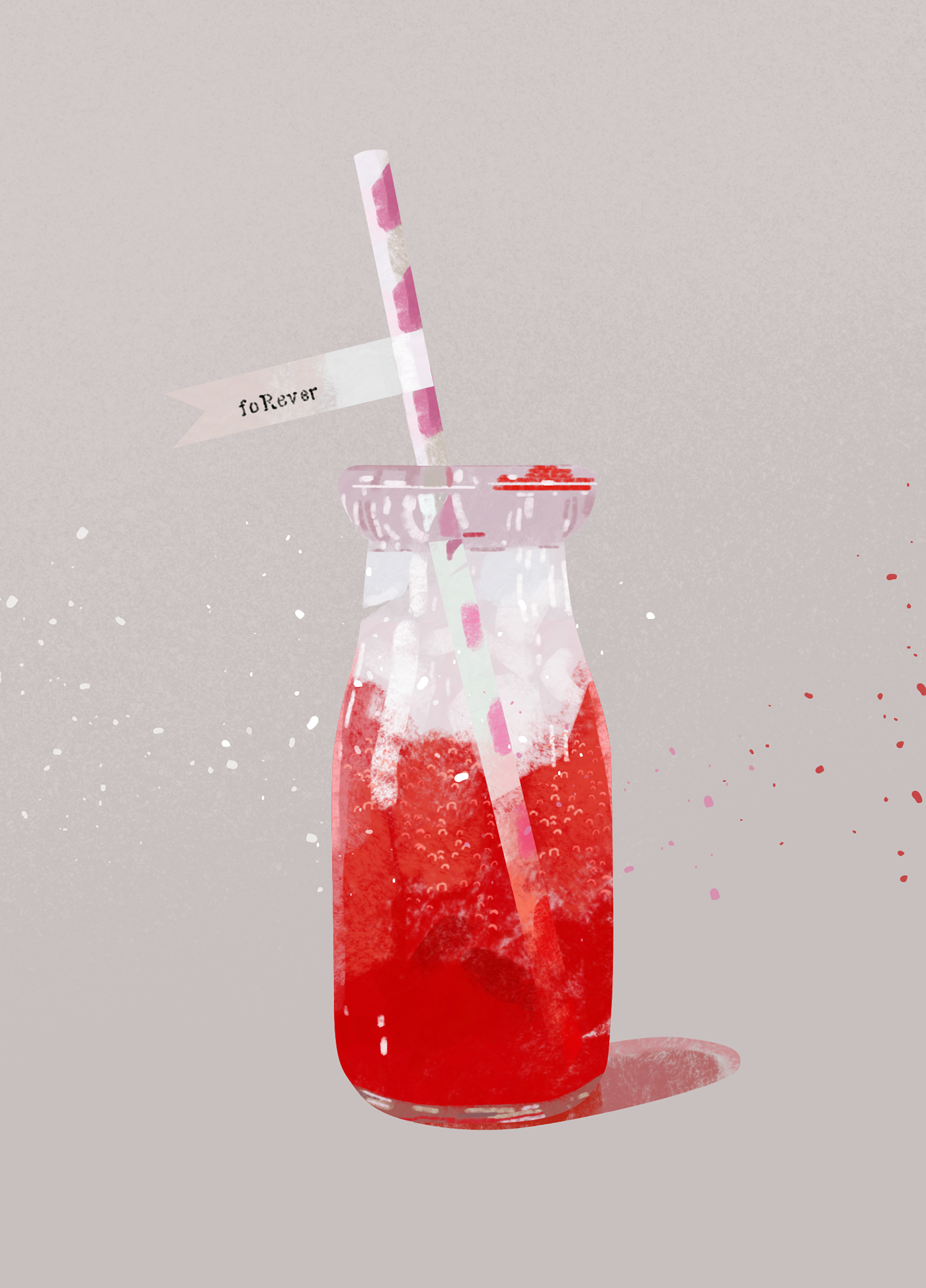 illustrarion ArtDirection Drawing  creative print poster adobe summer drink Realism