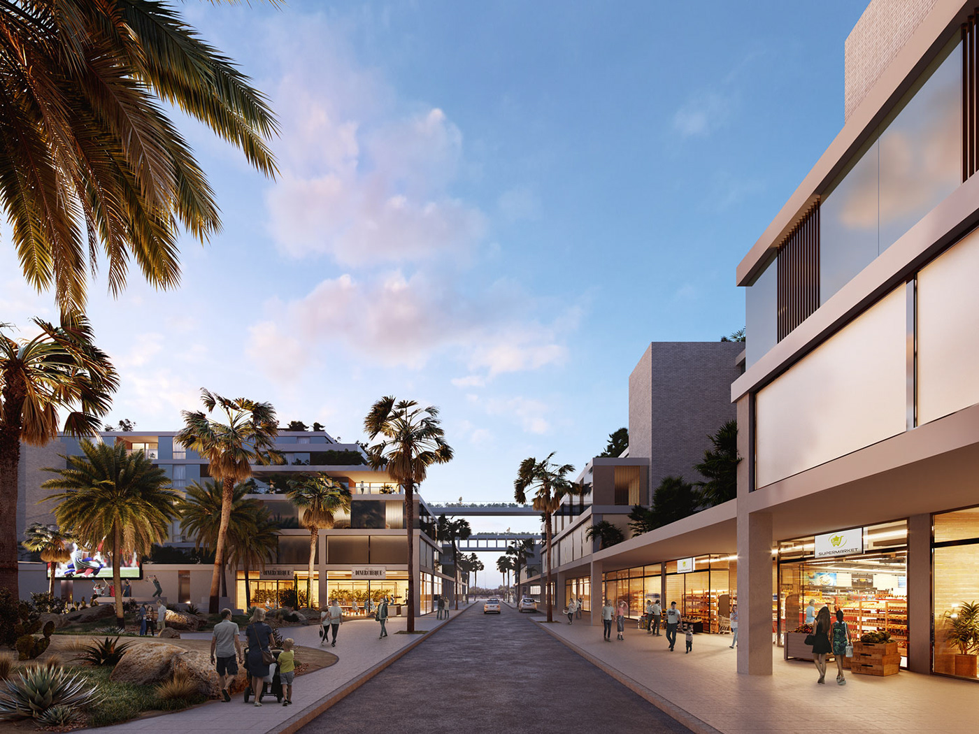 architectural renderings Prefab Mixed-Use building Cathedral City