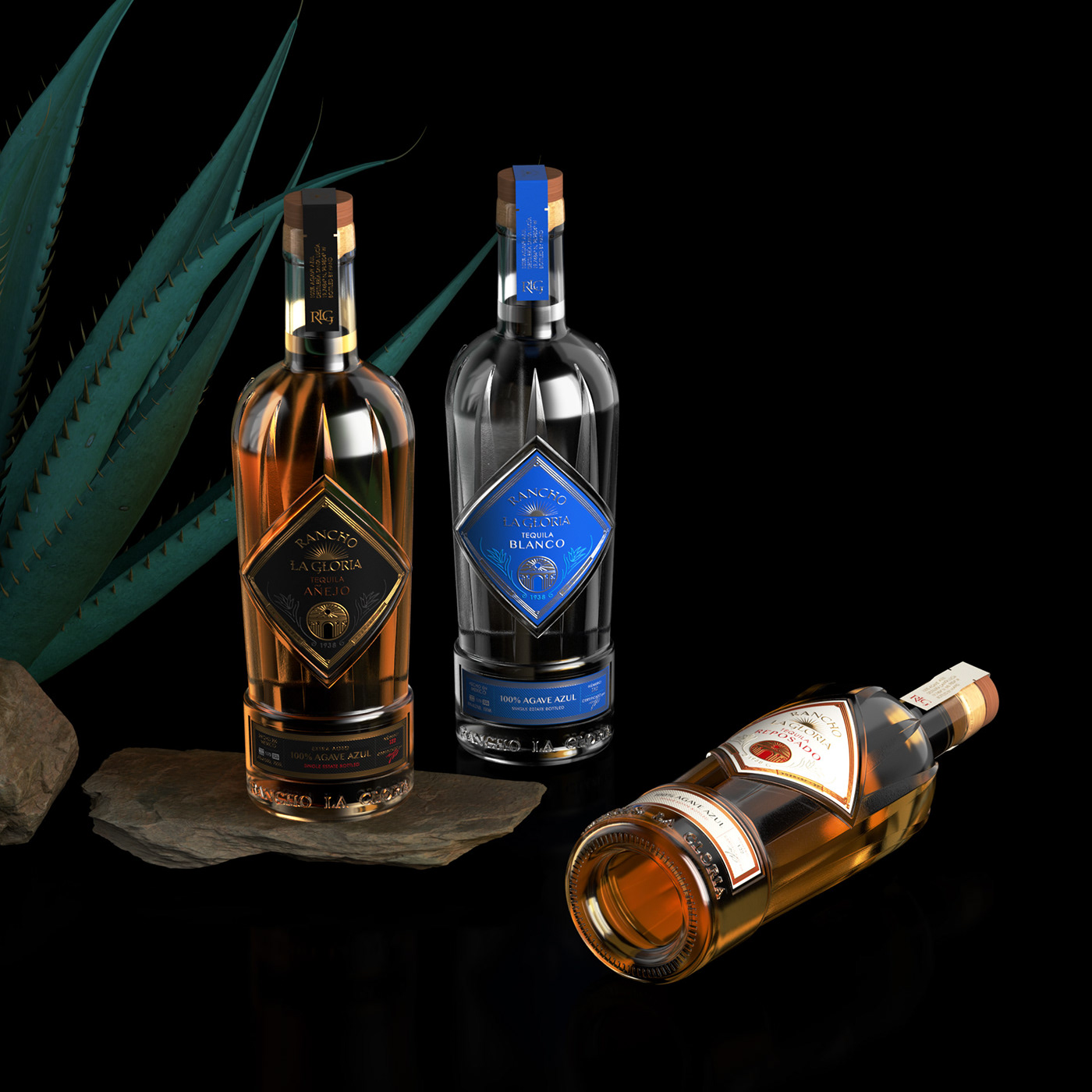 Packaging brand identity Tequila alcohol drink bottle Label packaging design product Whiskey