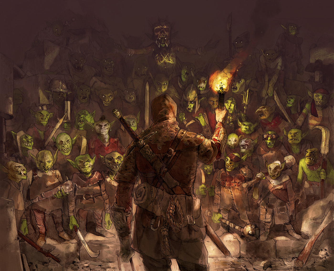 fantasy art fantasyart ILLUSTRATION  knights goblins ritual blasphemous characters Classic
