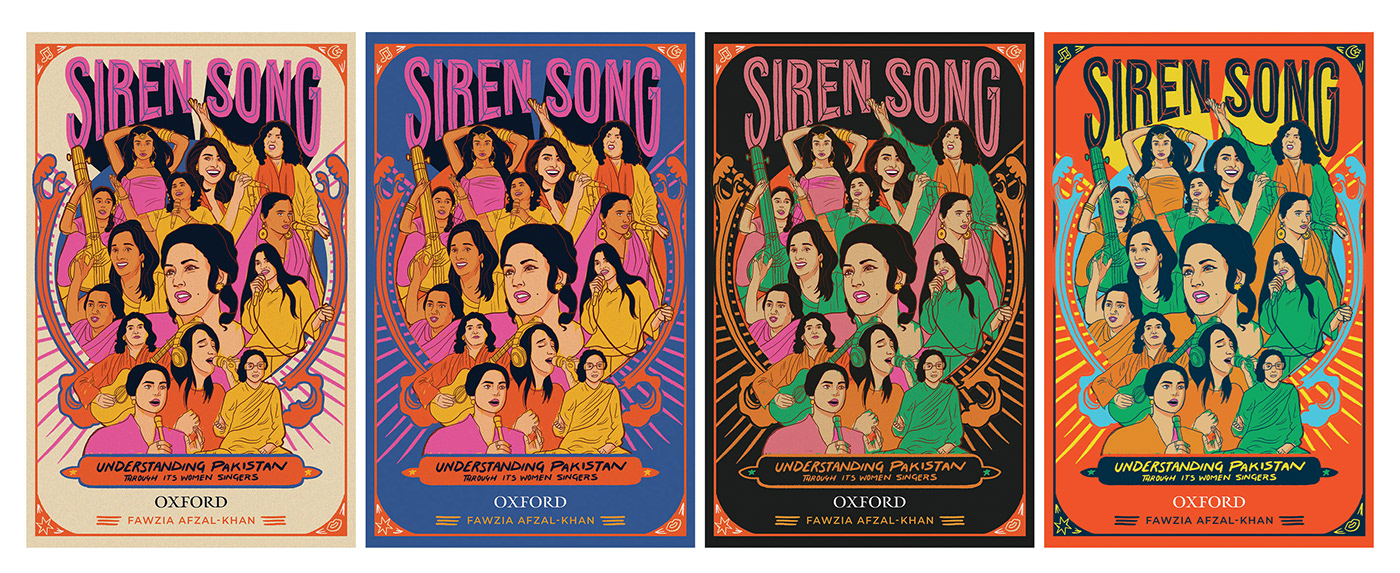 book cover book design Cover Art Pakistan Shehzil Malik women empowerment women singers.= Women's art