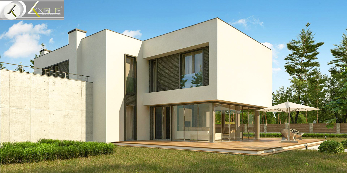 3D architecture archviz Cottage exterior home house Villa visualization