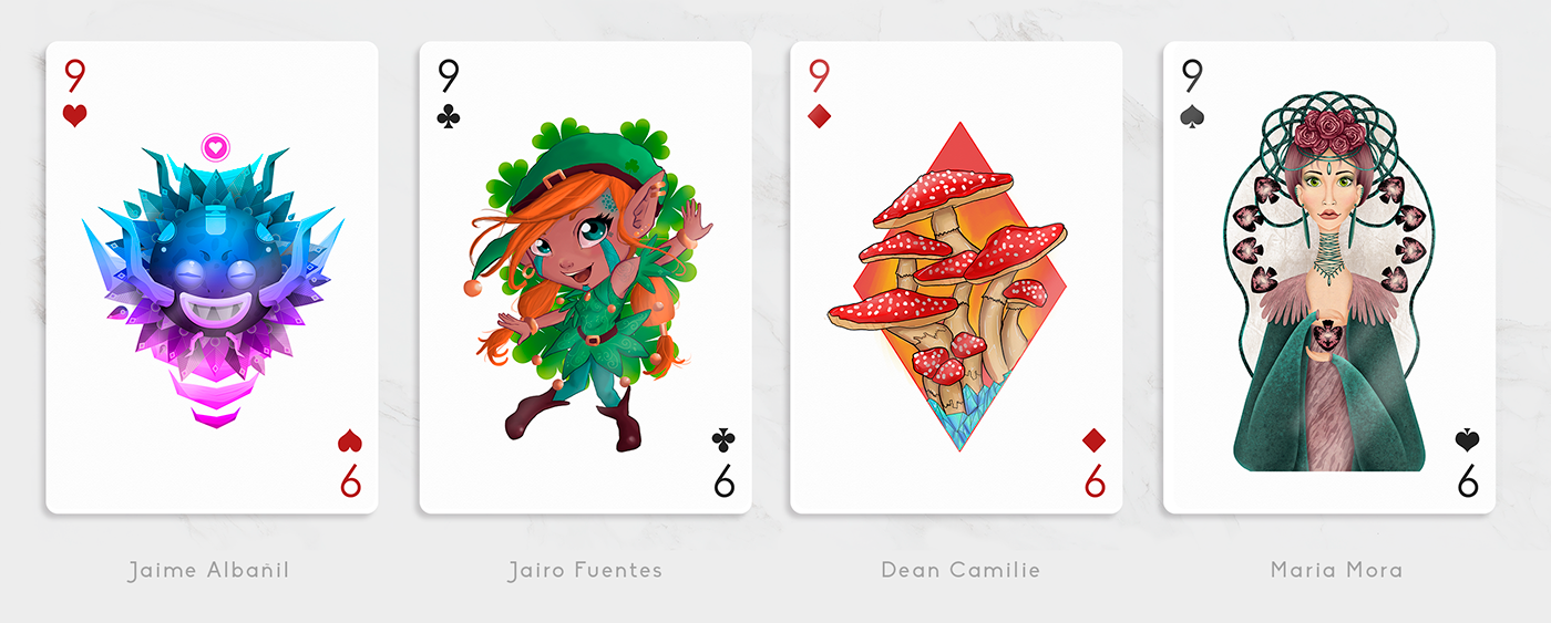 Poker ilustration game photoshop Illustrator cinema4d colombia cards design game design 