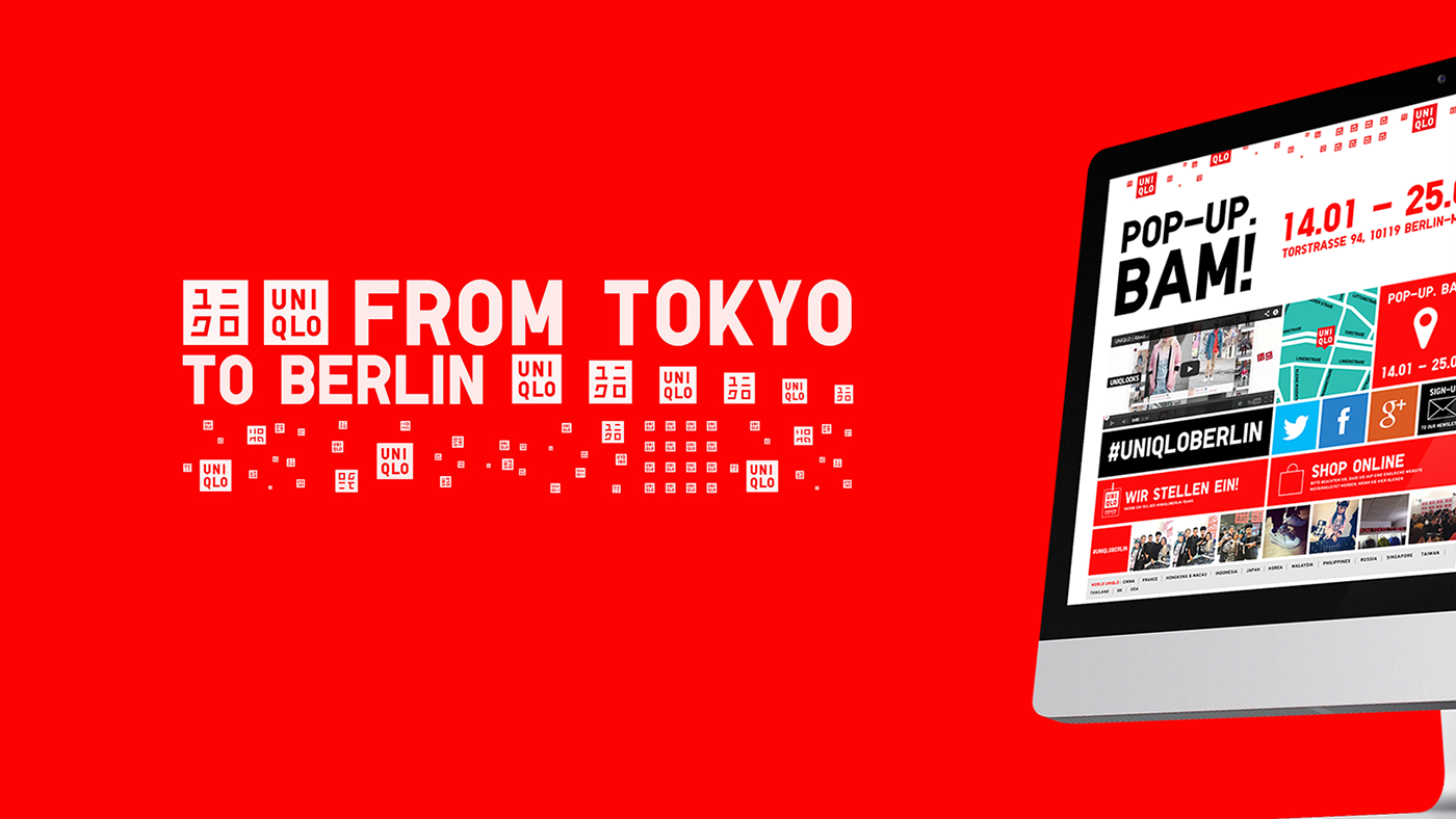 uniqlo ios Interface app flat color japan berlin interactive