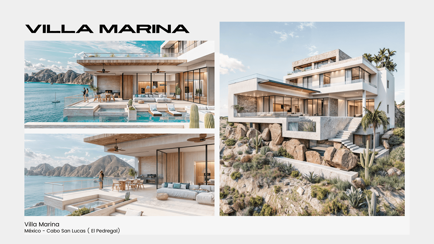 Villa mansion villa design architecture rendering 3D design CaboSanLucas loscabos   Model3D