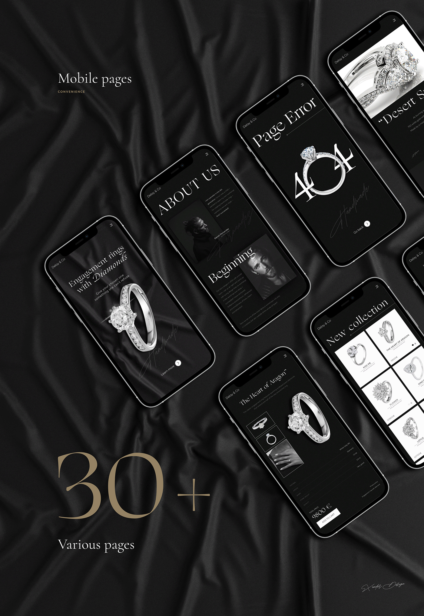 beauty black and white corporate diamond  Fashion  luxury moda model ring Website Design